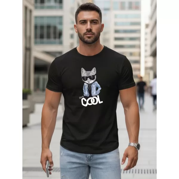  Herren-T-Shirt DSTREET NX5018R-BK SCHWARZ 