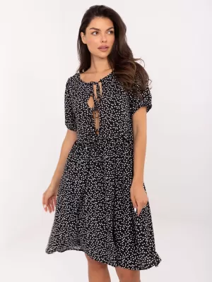 Kleid SUBLEVEL D73771M30466A SCHWARZ UND WEIß
