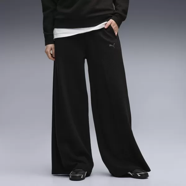  Damen-Jogginghose PUMA CLASS RELAXED WIDE LEG PANTS 69401301 PUMA SCHWARZ 