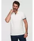 Herren-T-Shirt mit Kragen OMBRE OM-POSS-0170 WEIß