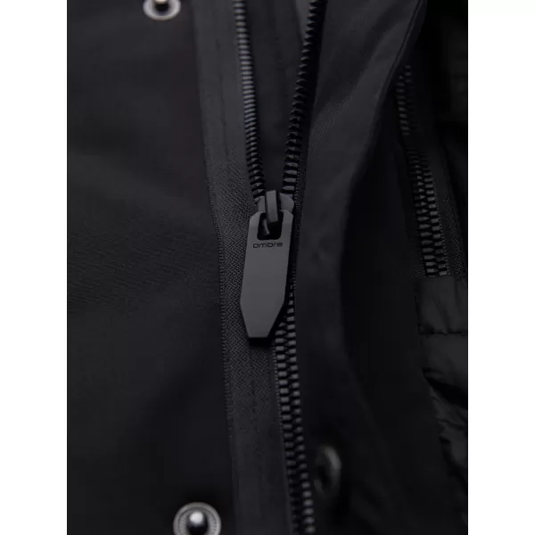  Herren-Winterjacke OMBRE OM-JALJ-0263 SCHWARZ 