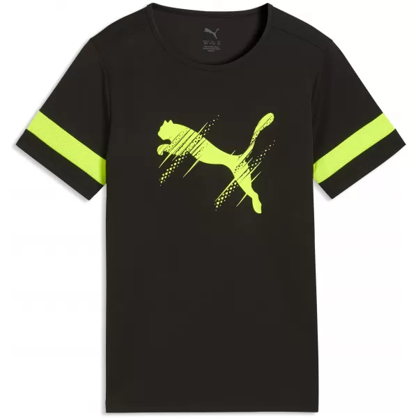  Kinder-T-Shirt PUMA ATTACANTO LOGO JERSEY JR 66104603 PUMA BLACK/LIMETTE SQUEEZE 