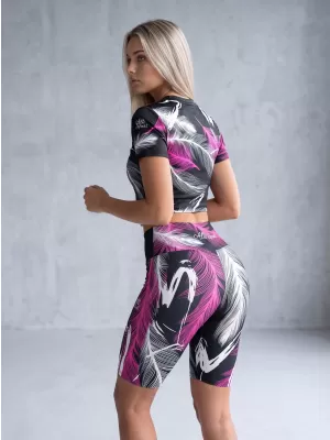Premium-Overknee-Leggings für Damen (neue Größen) ALTISPORT VOJ/ALW001LEG06 SCHWARZ/ROSA