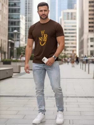 Herren-T-Shirt DSTREET NX0138R-CH BRAUN