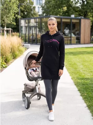 Erweitertes Damen-Sweatshirt ALTISPORT ALW001419 SCHWARZ ROSA