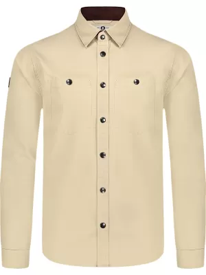 Herren-Flanellhemd NORDBLANC HAZE NBSSM8370 BEIGE
