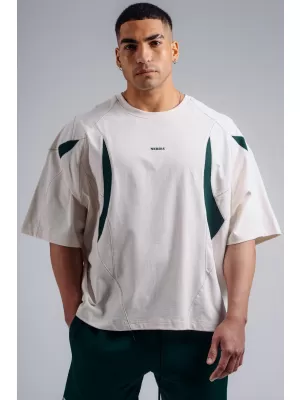 Übergroßes Pump-Cover-T-Shirt NEBBIA PRIMAL 871 CREME