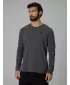 Herren-T-Shirt mit langen Ärmeln 4F WMM00TLONM611 DUNKELGRAU MELIERT
