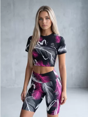 Premium-Overknee-Leggings für Damen (neue Größen) ALTISPORT VOJ/ALW001LEG06 SCHWARZ/ROSA