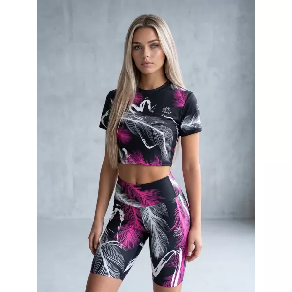  Premium-Overknee-Leggings für Damen (neue Größen) ALTISPORT VOJ/ALW001LEG06 SCHWARZ/ROSA 