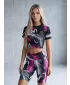 Premium-Overknee-Leggings für Damen (neue Größen) ALTISPORT VOJ/ALW001LEG06 SCHWARZ/ROSA