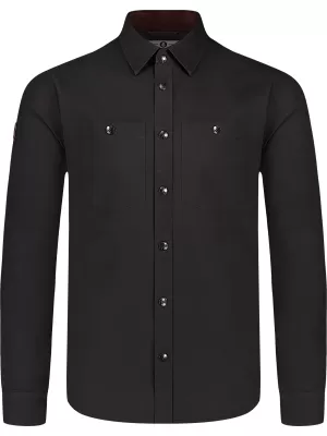 Herren-Flanellhemd NORDBLANC HAZE NBSSM8370 DUNKELGRAU