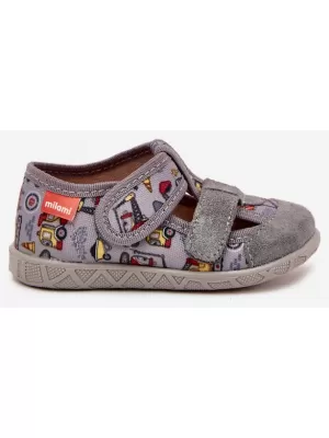 Kinderpantoffeln MILAMI 118/BR-32 GRAU