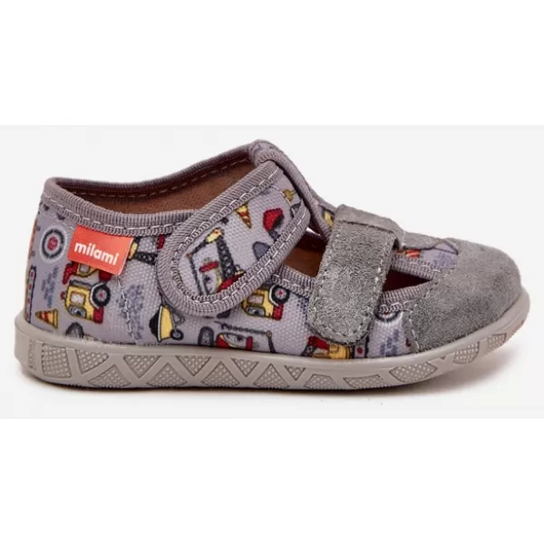  Kinderpantoffeln MILAMI 118/BR-32 GRAU 