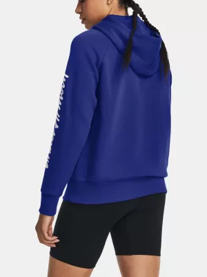 Damen-Sweatshirt UNDER ARMOUR UA RIVAL FLEECE GRAPHIC HDY 1379609-400 BLAU