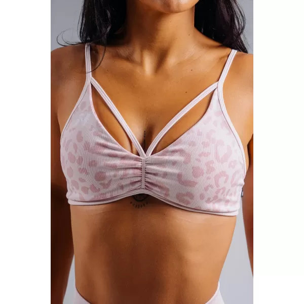  Sport-BH mit mittlerem Halt und Leopardenmuster NEBBIA PRIMAL 854 ROSA LEOPARD 