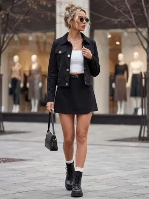 Damenjacke DSTREET TY5880 SCHWARZ
