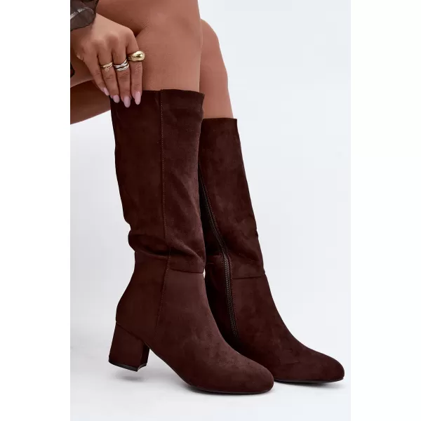  Damenstiefel S.BARSKI HY62-8131 SCHOKOLADE 