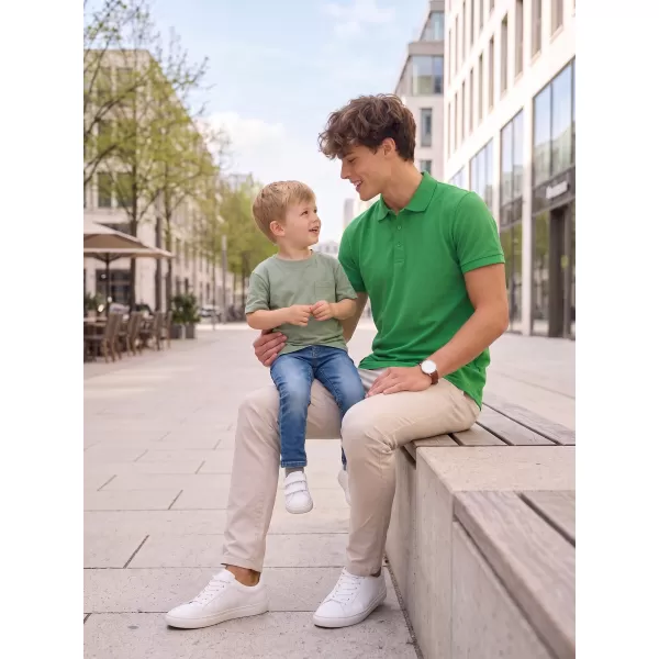  Herren-T-Shirt mit Kragen ALTISPORT NP/ALMST90601 KELLY GREEN 