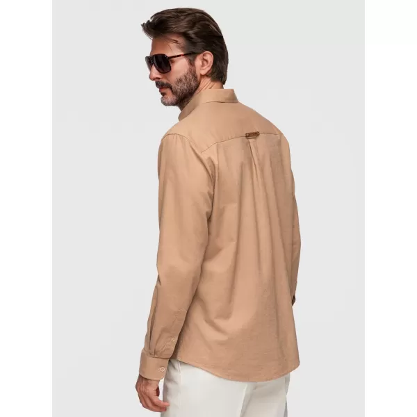  Herrenhemd OMBRE N-OM-SHCS-0134 HELLBRAUN 