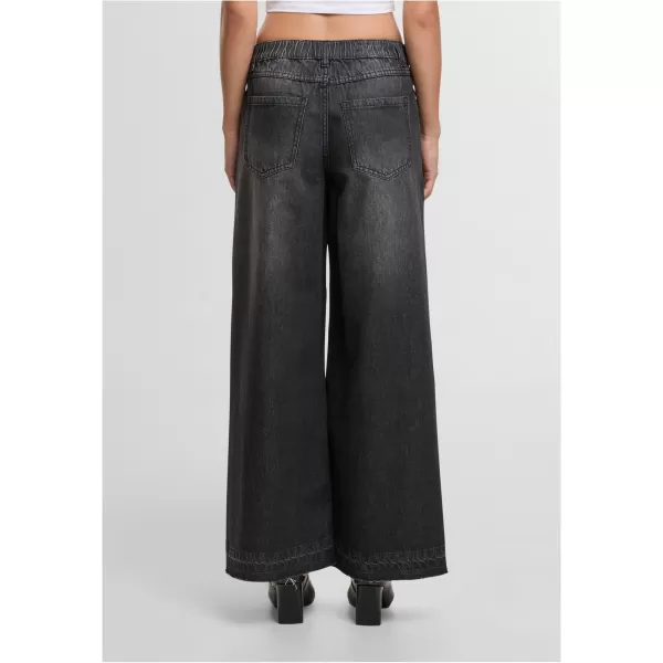  Damenhosen URBAN CLASSICS TB7712 SCHWARZ GEWASCHEN 