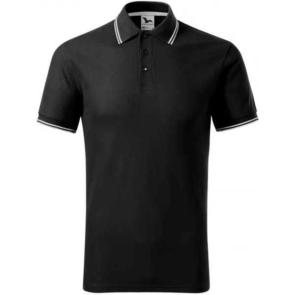  Herren-T-Shirt mit Kragen MALFINI FOCUS 232 SCHWARZ 