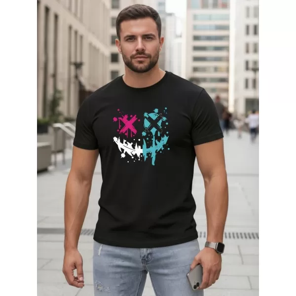  Herren-T-Shirt DSTREET NX5100R-BK SCHWARZ 