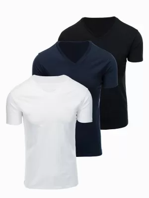 Herren-T-Shirt OMBRE OM-TSBS-0281 SCHWARZ/WEIß/BLAU