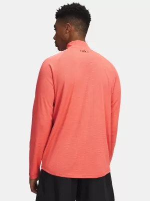 Herren-T-Shirt UNDER ARMOUR TECH TEXTURED 1/2 ZIP 1382797-690 ROT
