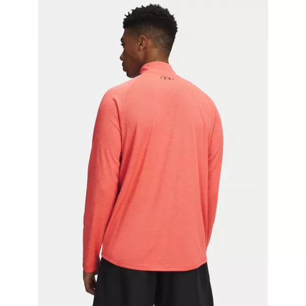  Herren-T-Shirt UNDER ARMOUR TECH TEXTURED 1/2 ZIP 1382797-690 ROT 