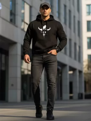 Herren-Sweatshirt DSTREET NX0060B-BK SCHWARZ