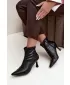 Damen-Stiefeletten BOTO 7107 SCHWARZ GLÄNZEND