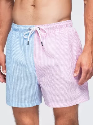Herrenshorts OMBRE OM-SRSS-0215 BLAU UND ROSA