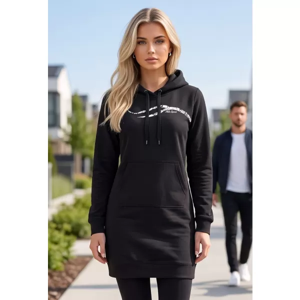  Erweitertes Damen-Sweatshirt ALTISPORT ALW001419 SCHWARZ UND WEIß 