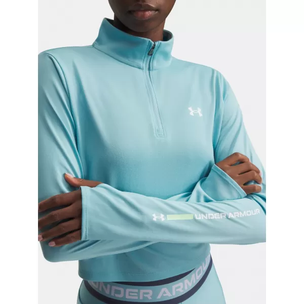  Damen-T-Shirt UNDER ARMOUR TECH BRANDED 1/2 ZIP 6009988-425 BLAU 