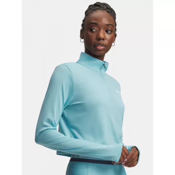  Damen-T-Shirt UNDER ARMOUR TECH BRANDED 1/2 ZIP 6009988-425 BLAU 