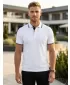 Herren-T-Shirt mit Kragen MALFINI FOCUS 232 WEIß