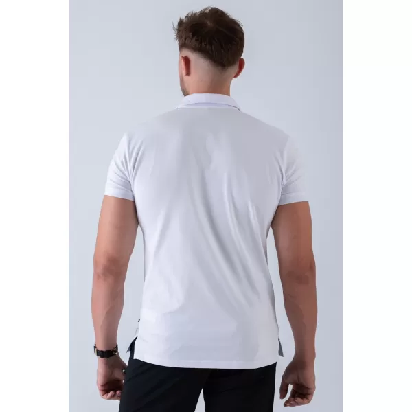  Herren-T-Shirts NEBBIA MIKE MUSCLE FIT POLO 157 WEIß 