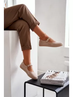 Ballerinas für Damen ZAZOO 10206 BEIGE