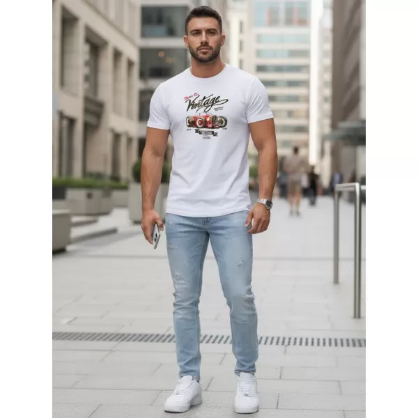  Herren-T-Shirt DSTREET NX5094R-WH WEIß 