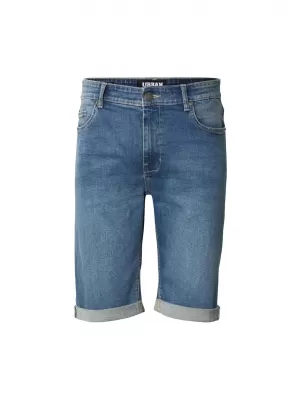 Herrenshorts URBAN CLASSICS TB8457 MITTELTIEFBLAU GEWASCHEN