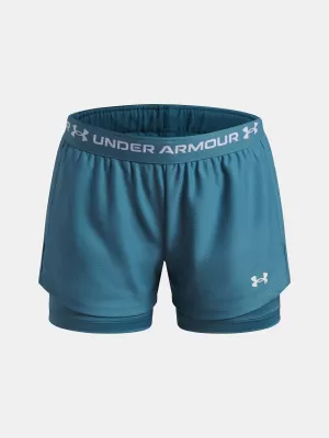 Mädchen-Shorts UNDER ARMOUR TECH PLAY UP 2N1 SHORT 6004985-466 BLAU
