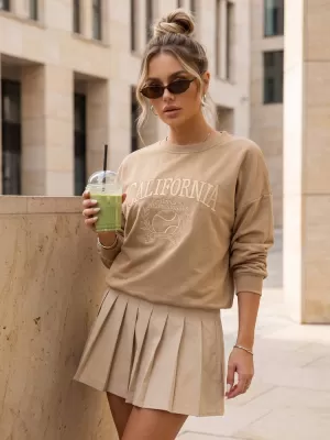 Damen-Sweatshirt DSTREET BY1194 BEIGE