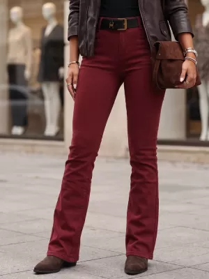 Damenhosen DSTREET UY3111 ROTWEIN