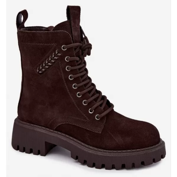  Damen-Stiefeletten D&A JC62-1035 BRAUN 