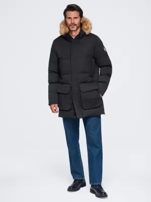 Herrenparka OMBRE OM-JALJ-0310 SCHWARZ