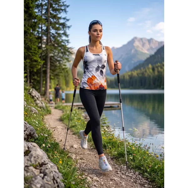  Hochwertiges Funktions-Tanktop für Damen ALTISPORT VOJ/ALW117TIL01 SCHWARZ-ORANGE 
