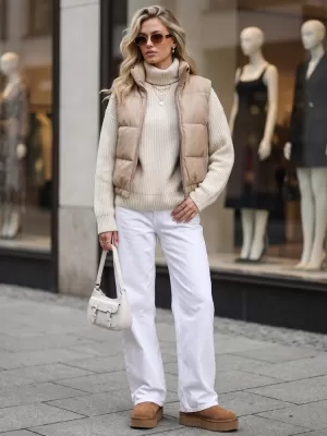 Damenweste DSTREET TY5734 BEIGE