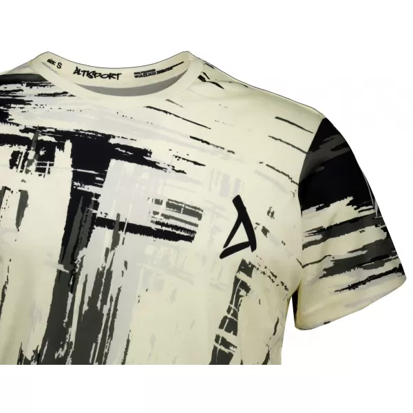  Hochwertiges Funktions-T-Shirt für Herren ALTISPORT VOJ/ALM010TR01 ELFENBEIN/SCHWARZ 