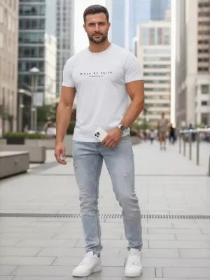 Herren-T-Shirt DSTREET NX5123R-WH WEIß